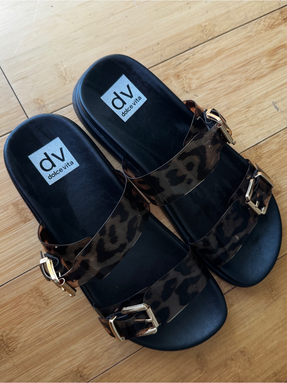 DOLCE VITA leopard print summer sandals sz 8 - Picture 2 of 5